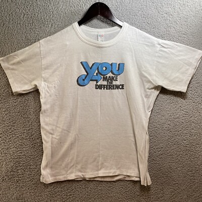 VTG Southwest You Make The Difference T-shirt Size XL Single Stitch White