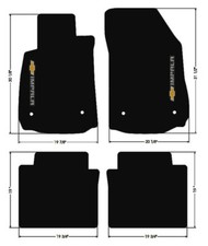 New Black Floor Mats 2014-2020 Chevy Impala Embroidered Bowtie Double Logo Side