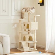 ZUNMOS Cat Tree Tower Multi-Level Pet Furniture Condo Climbing Ladder Kitten Toy