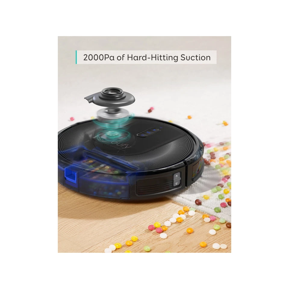 eufy RoboVac G30 Verge Robot Vacuum Cleaner Wi-Fi Home Mapping 2000Pa |Refurbish - Image 3 of 4