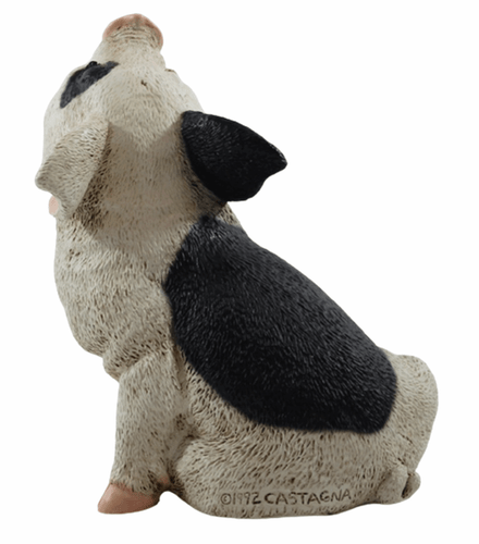 Decoración Animal Figura Cerdito Según Arriba Mirando Colección Castagna De A - Imagen 5 de 6