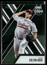 2017 Panini Elite Extra Edition Colton Hock 77 SN Miami Marlins