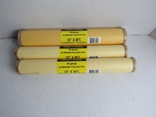 Three Vintage Maid-o'-Metal Aluminum Tooling Foil 36 Gauge 12"x3ft New In Tube