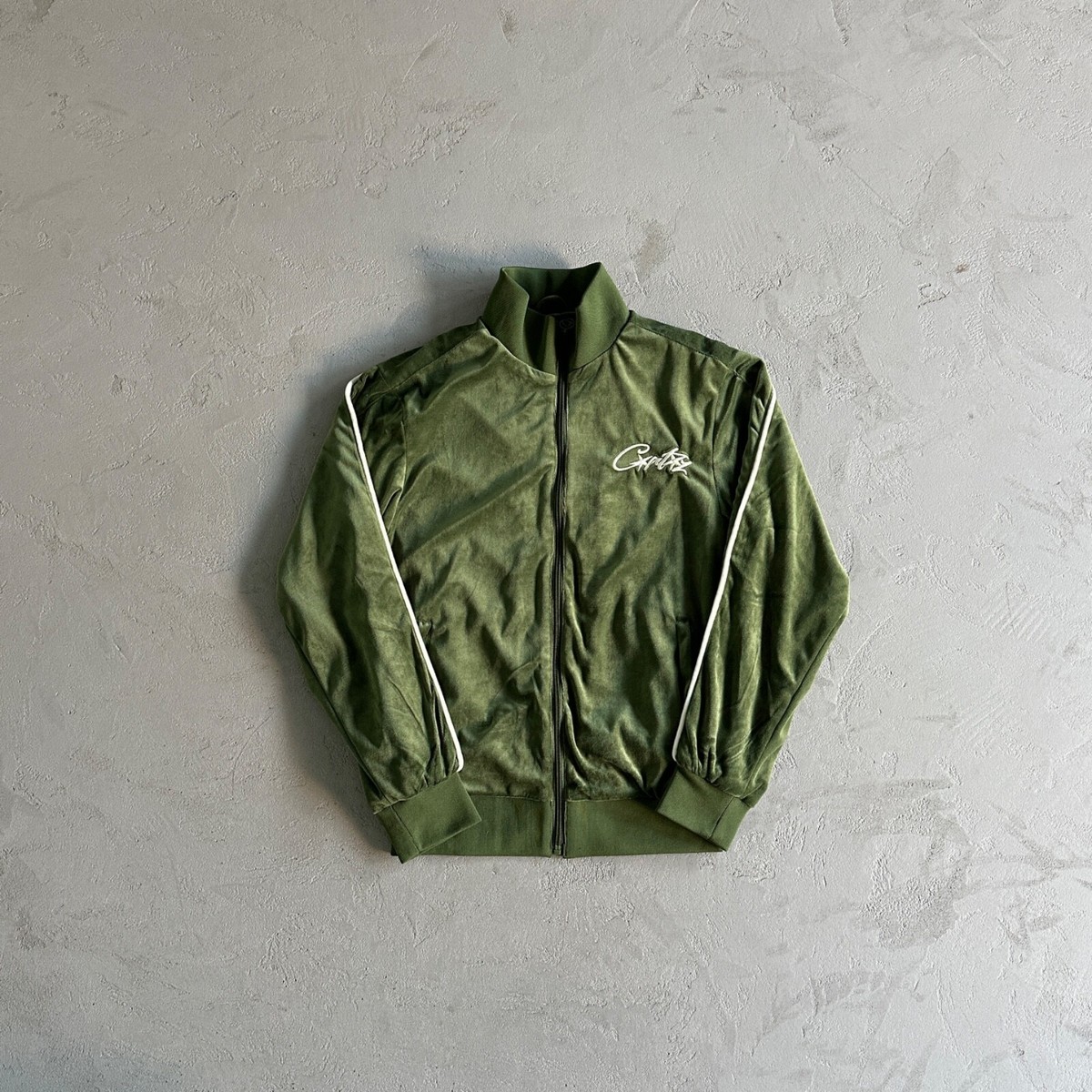 Corteiz VVS Velour Jacket Green Men's - FW23 - US