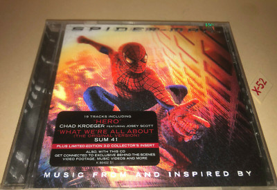 Spider-man 1 CD soundtrack bonus lenticular card aerosmith danny elfman hit Hero