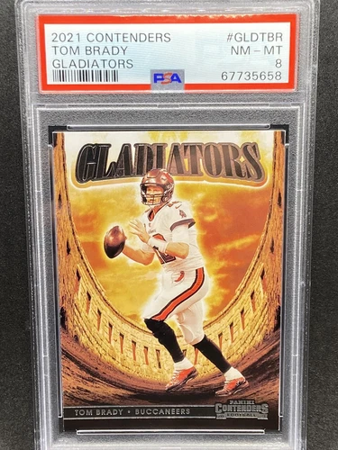 TOM BRADY 2021 PANINI CONTENDERS GLADIATORS # GLDTBR  PSA 8