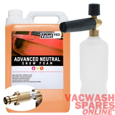 PROFI SNOW FOAM LANZE & VALETPRO ADV NEUTRALSCHAUM 5L *PASSEND FÜR NILFISK / ALTO