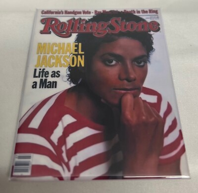 Handcrafted Rolling Stone Michael Jackson Life As A Man Premium Display Magnet