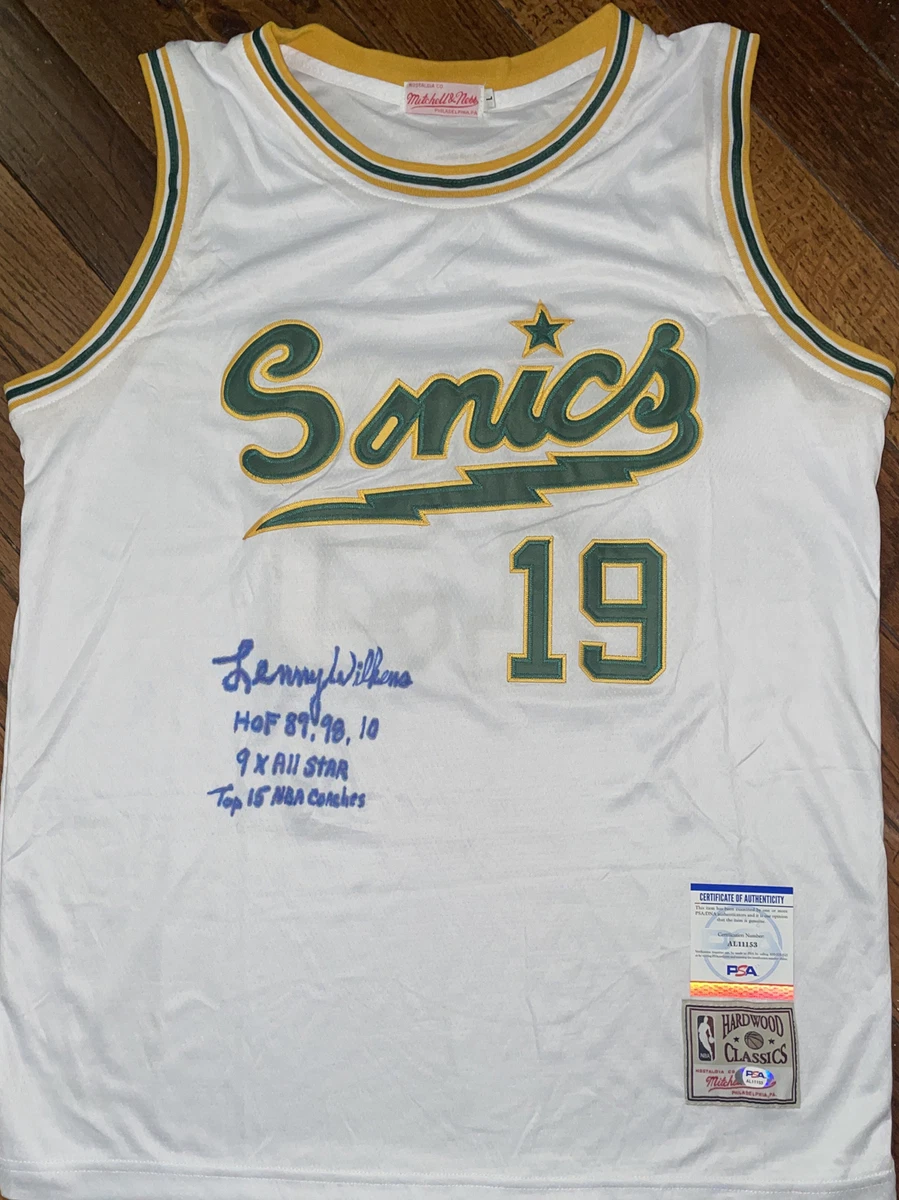 Lenny Wilkens Seattle Supersonics Autographed Mitchell And Ness Jersey  PSA/DNA