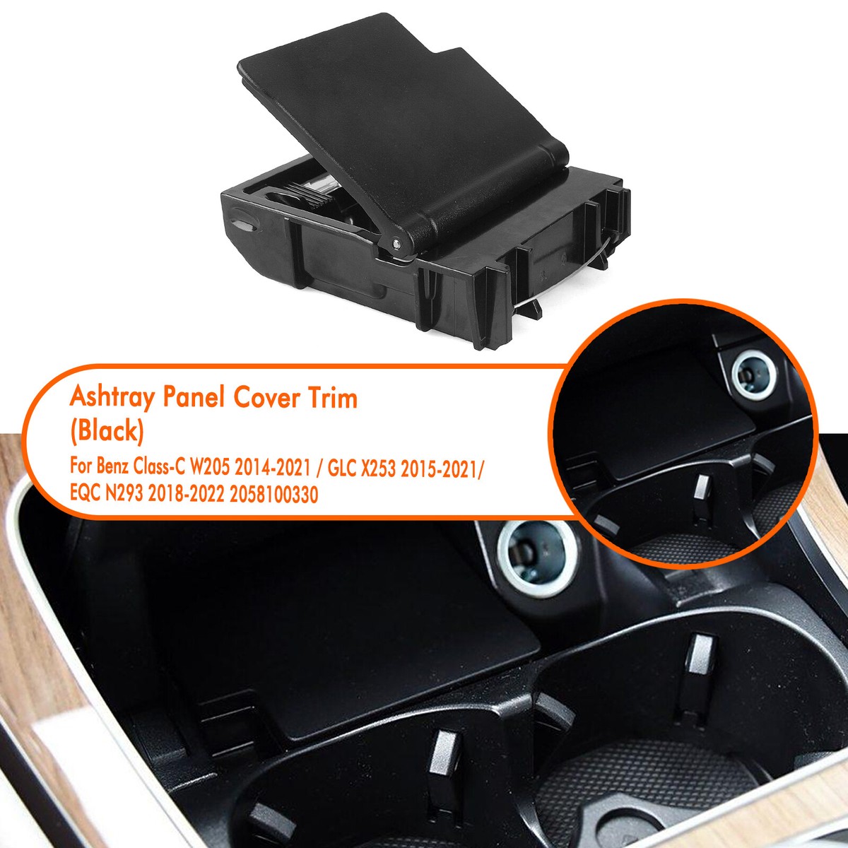 Car Center Console Ashtray Panel Kit For Benz C-Class W205 2014
