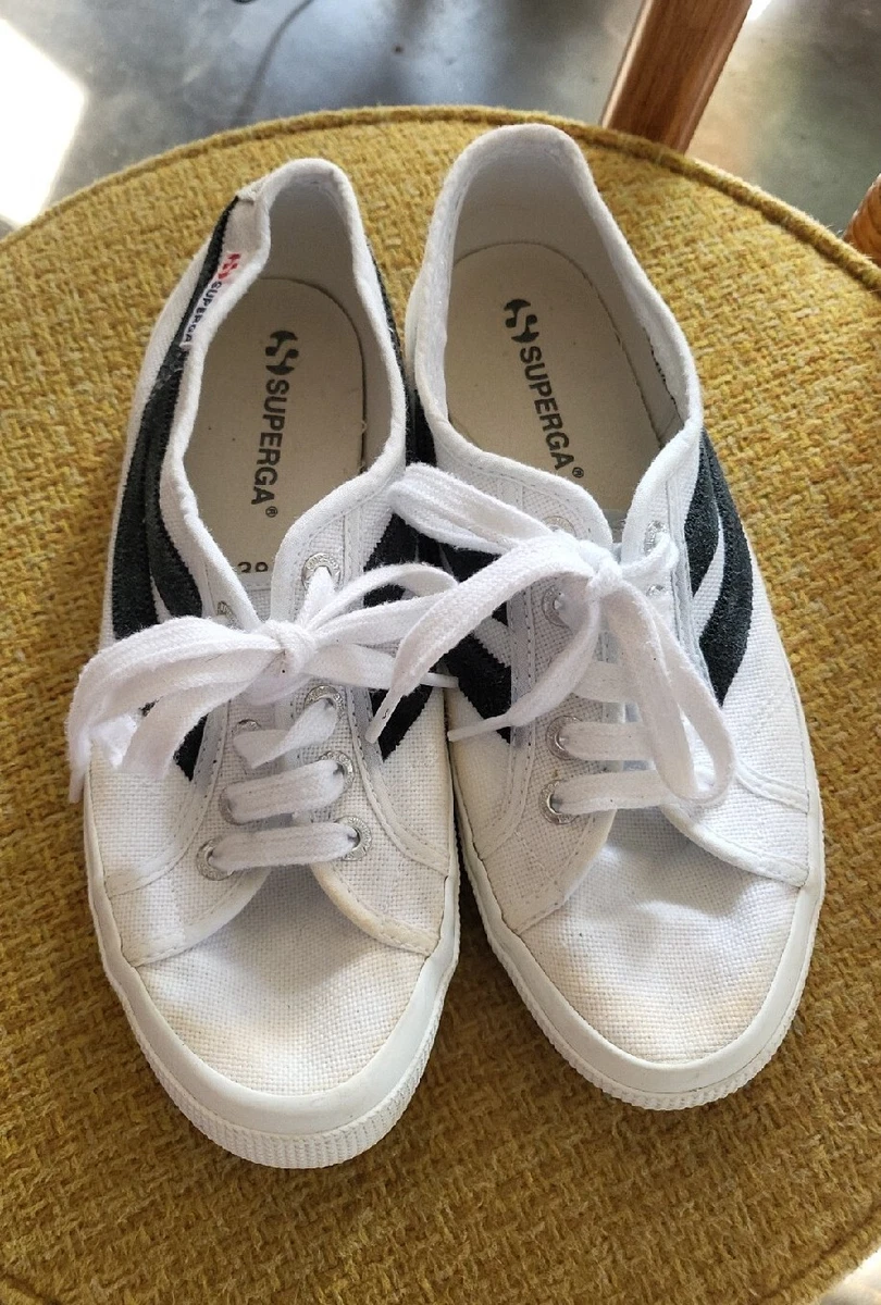 Superga black best sale silver