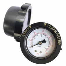 Pressure Gauge Fits for DE, Sand & Cartridge Filters, Back Mount