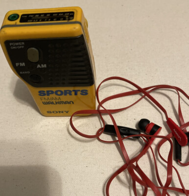 Sony Sport Walkman Model SRF-8 FM/AMBand Radio Yellow With