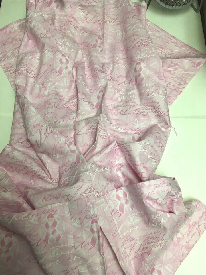 Scrub Light Pink Tops 3 Pockets (CANCER RIBBON) assorted sizes Jody Bergsma NWT - Image 2 of 3