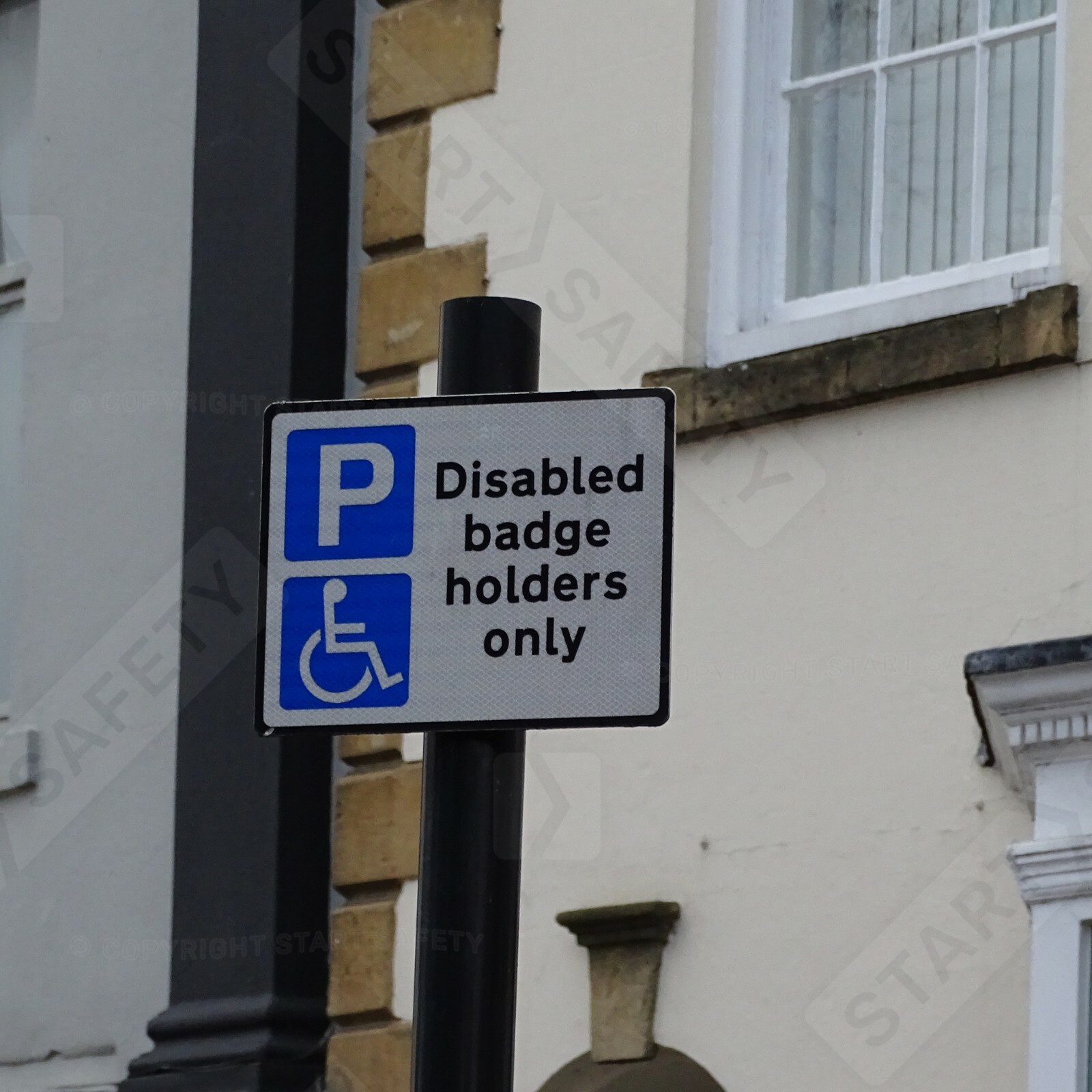 Disabled Badge Holders Only Parking Sign RA2 Reflective Road Grade 661A disabled-badge-holders-only-parking-sign-ra2-reflective-road-grade-661a