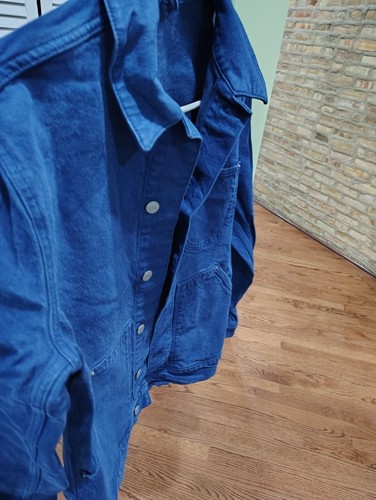 ZARA Man Men's Blue Light Jean Jacket Medium Slick Sexy New - Picture 5 of 10