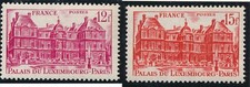 TIMBRE FRANCE 803/804** Palais du Luxembourg 1948