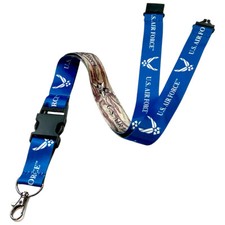 2 Pack - Air Force Lanyard with ID Badge  Key Clip - Detachable  Reversible