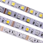 SMD 5050 RGB CCT LED Strip Waterproof DC 12V 24V CCT RGBW/WW string light 5m 50m