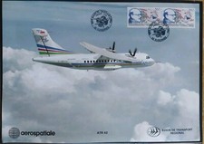 EncartPremier Jour 1988 Timbre N° 2502 Marcel Dassault ATR 42 Obl Suresnes