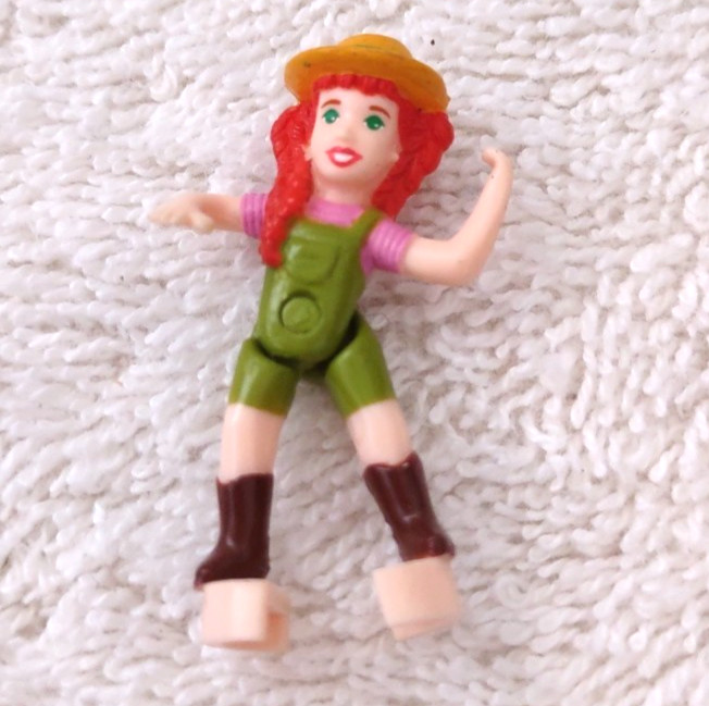 Vintage Polly Pocket Red Hair Girl Cowgirl Mattel 1 1/2" From 1990s