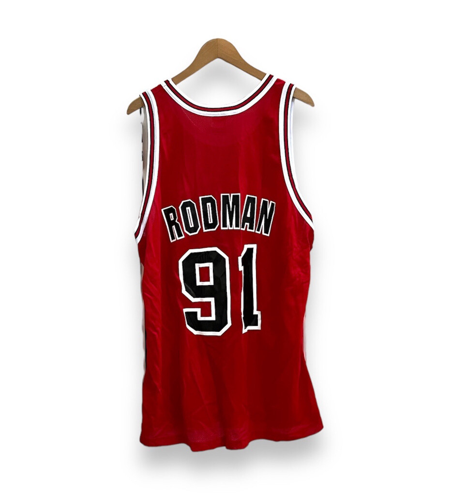 Chicago Bulls Jersey Mens 48 XL Champion Dennis Rodman NBA