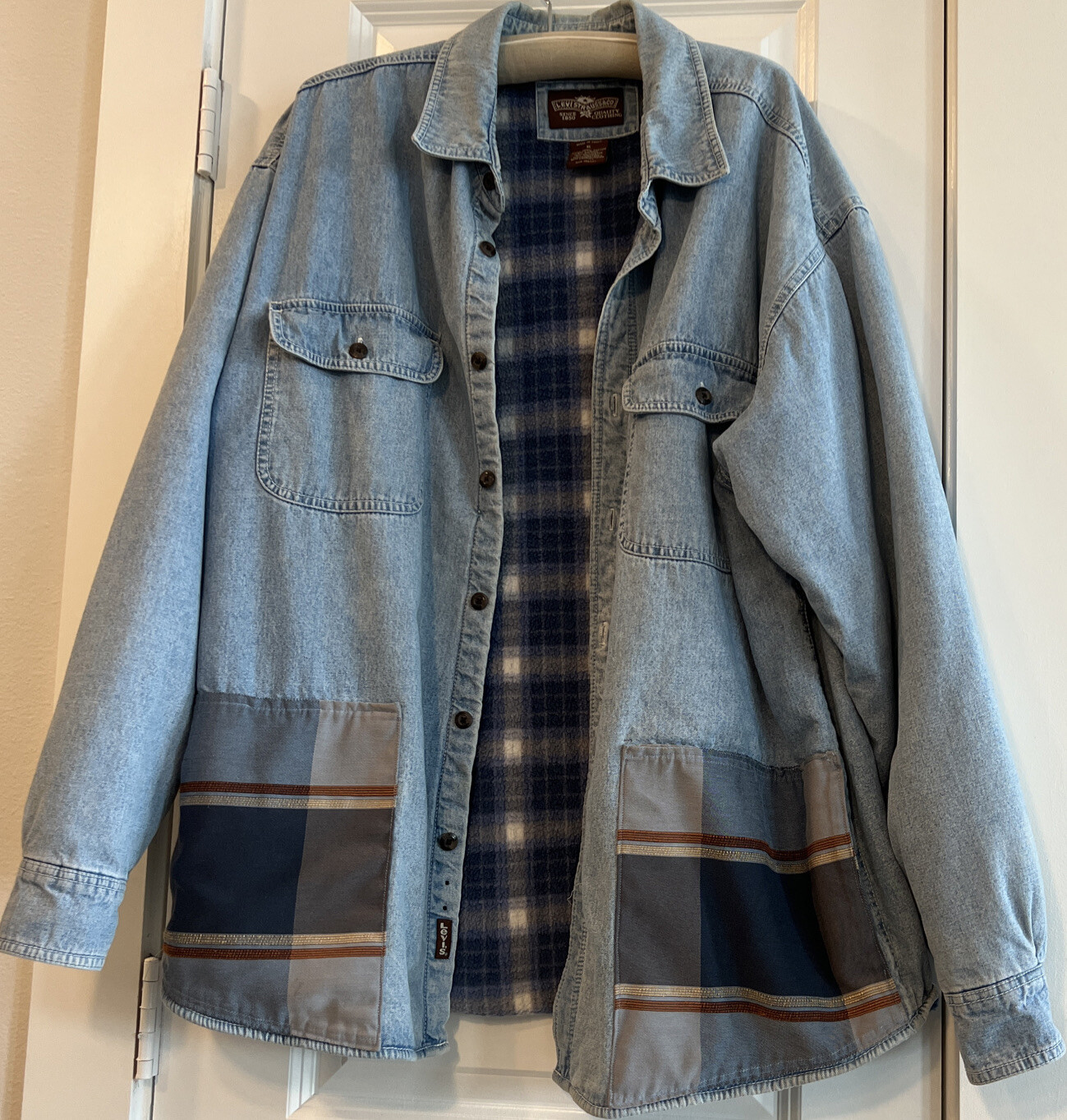 Levis Flannel Lined Denim Shirt Jacket Men's XL Extra… Gem
