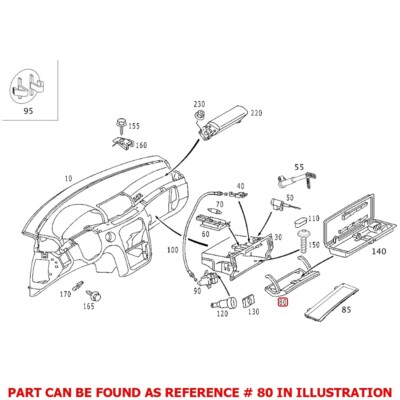 Genuine OEM Glove Box Storage Compartment 22068000989C09 for Mercedes-Benz