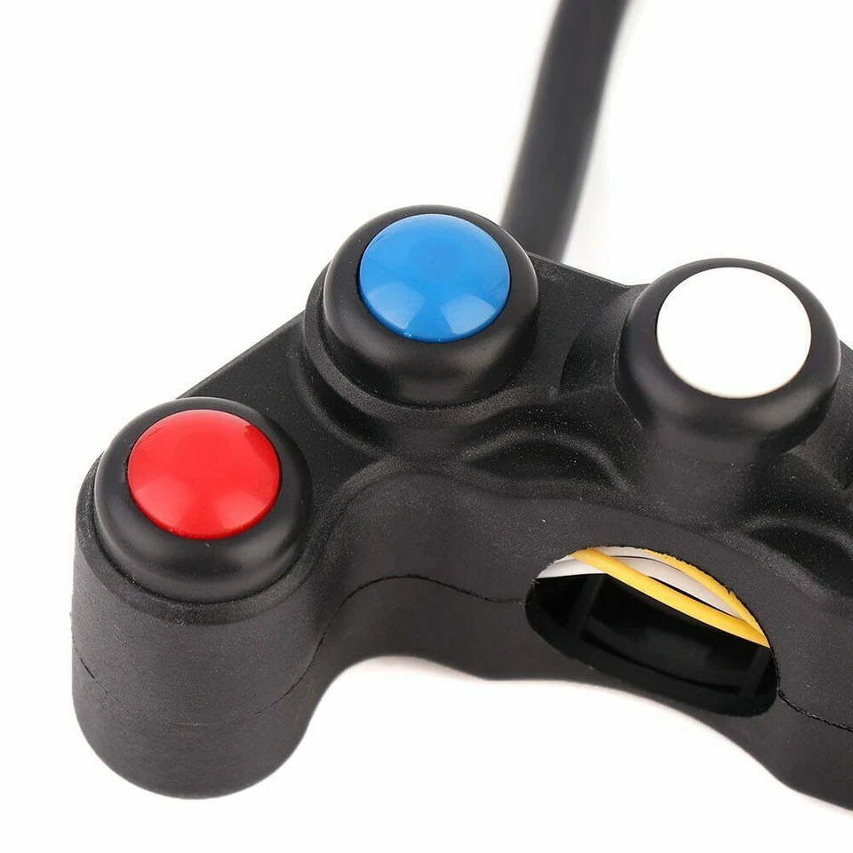 Universal 22mm Handlebar Switch 5 button Array Motorcycle Switches Race Bikes Foto 4 de 4