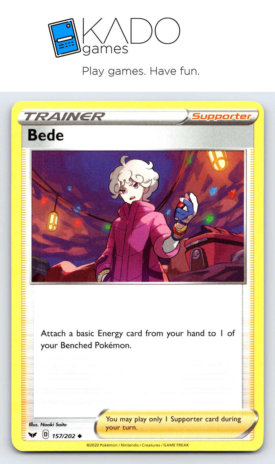 SWSH01: Sword & Shield Base Set #157/202 Bede