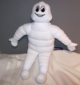 Michelin TIRE MAN 13" Standing BIBENDUM Advertising Plush Doll Mascot