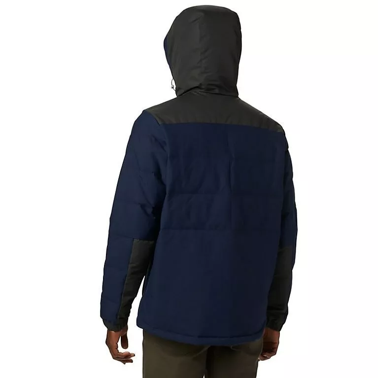 Men s Columbia Winter Challenger Hooded Down Jacket NWT MEDIUM 199 Navy Shark