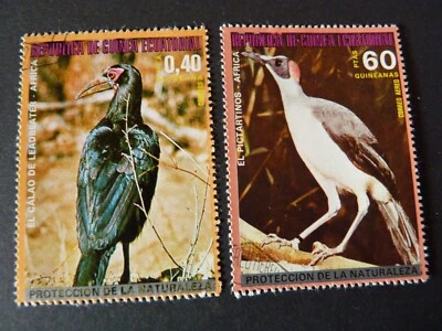 Guinée Equatoriale 1976 - YT n° 92C & PA76B oblitérés - Oiseaux africains - Photo 1/2