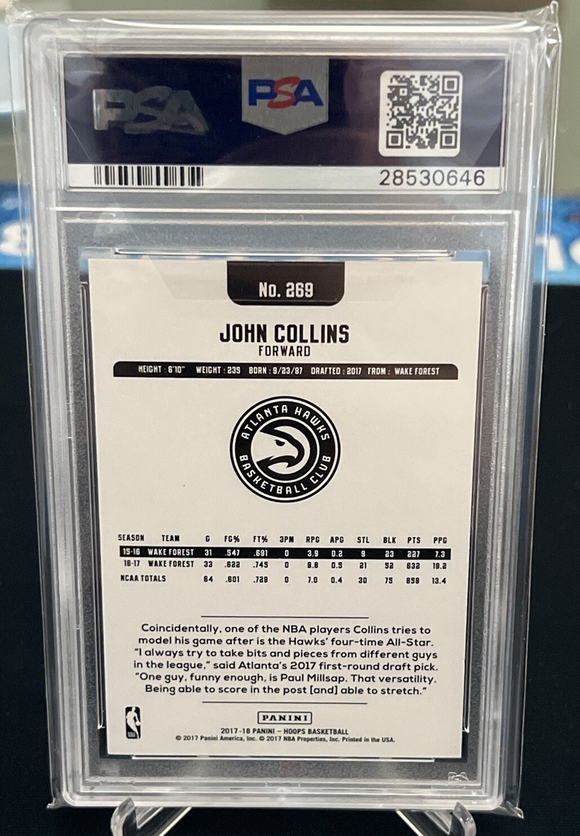 その他 PSA10 JOHN COLLINS ROOKIE NBA HOOPS RC John Collins 2017-18 Panini NBA Hoops Rookie RC #269 PSA 10
