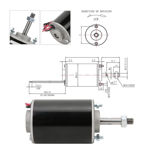 High Torque DC Motor 12 V/24 V Permanent Magnet Motor Mini DC Motor DIY Generato - Picture 7 of 8