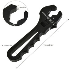 Black -AN AN3 3AN-16AN Aluminum Anodized Wrench Spanner Fitting Tool Adjustable