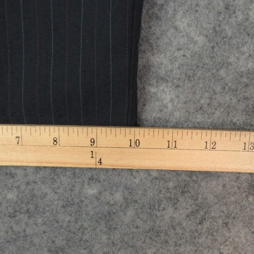Reed St James Pants Mens 44x32* Blue Pinstripe Flat Front Wool Blend Dress Pants - Picture 11 of 16