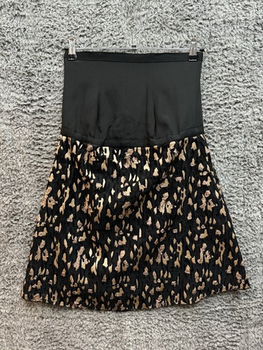 Raey Jaguar-embroidered Silk Skirt Size 10UK NEW WITH DEFECTS