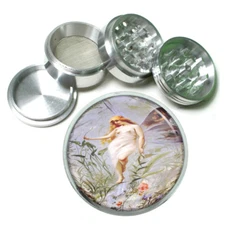 Fairies Rs1 Themed Aluminum Herb Grinder 63mm 4 Piece Hand Mueller