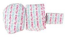 Pottery Barn Kids 100 Cotton Mermaid Twin Sheet Set Flat Fitted 1 Standard