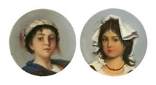 EMIL ECKARDT - Pair of Pirkenhammer Porcelain Cabinet Plates - E.U. - Circa 1900