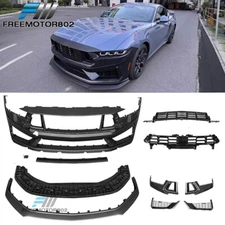 Fits 24-26 Mustang Dark Horse Front Bumper Conversion + Grilles + Valance Panel