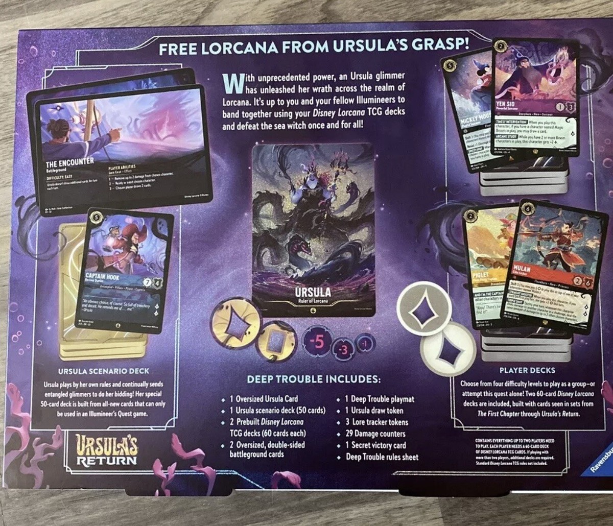 Disney Lorcana TCG Ursulas Return Illumineers Quest Deep Trouble FREE  SHIPPING
