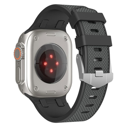 Silicone Sport Rubber Band Strap for Apple Watch 9 8 7 6 5 SE Ultra 2 44/45/49mm - 第 9/23 張圖片