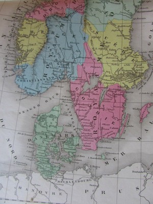 Scandinavia Sweden Norway Finland Iceland Denmark Lovely C 1851 Scarce Old Map Ebay