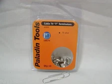 One (1) NEW Pack Paladin Tools 10 pieces Cable TV "F" Terminators 9686 