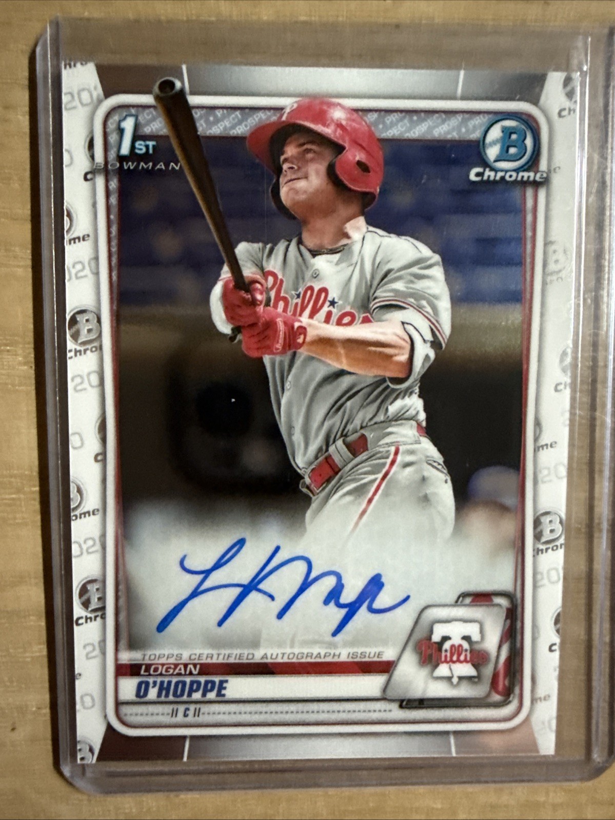 2020 Bowman Chrome - Prospect Autographs Logan O'Hoppe #CPA-LOH (AU, RC)