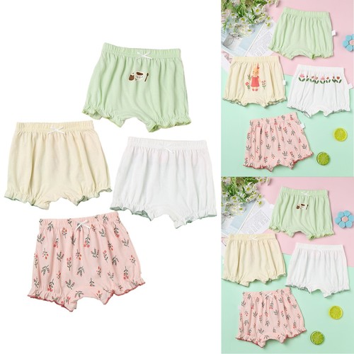 Copripannolini Bambina Stampa Plaid Pantaloncini Casual Confezione 4 Carini Bloomers Set - Foto 2 di 110