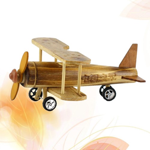  Wood Aircraft Airplane Ornament Toys Wood Tanker Aircraft Toys Kids Wood Toys - Zdjęcie 7 z 12