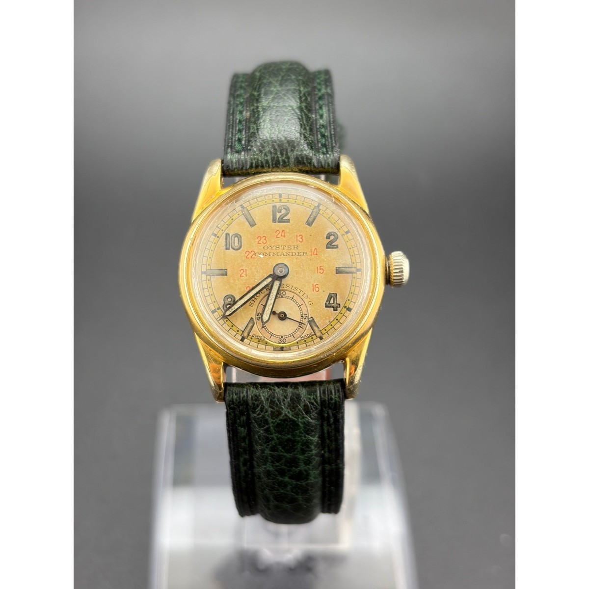 Rare 1946 Tudor Oyster Commander Ref 3478 Military Dial Rolex Case